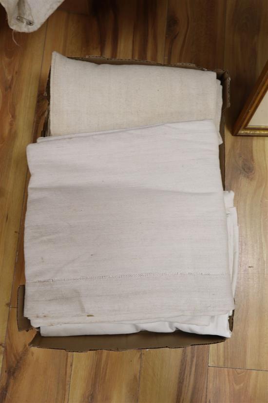 Six French provincial linen sheets